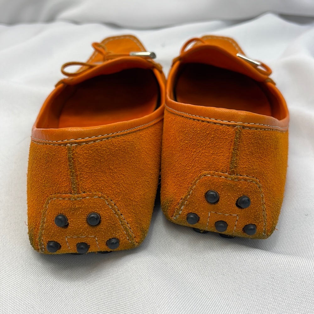 Sz7.5 TOD’S loafers orange leather - Picture 4 of 12